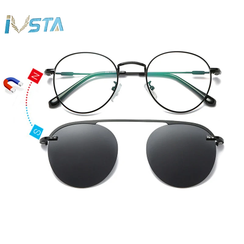 IVSTA мужские солнцезащитные очки на клипсе женские и магнитные для близорукости