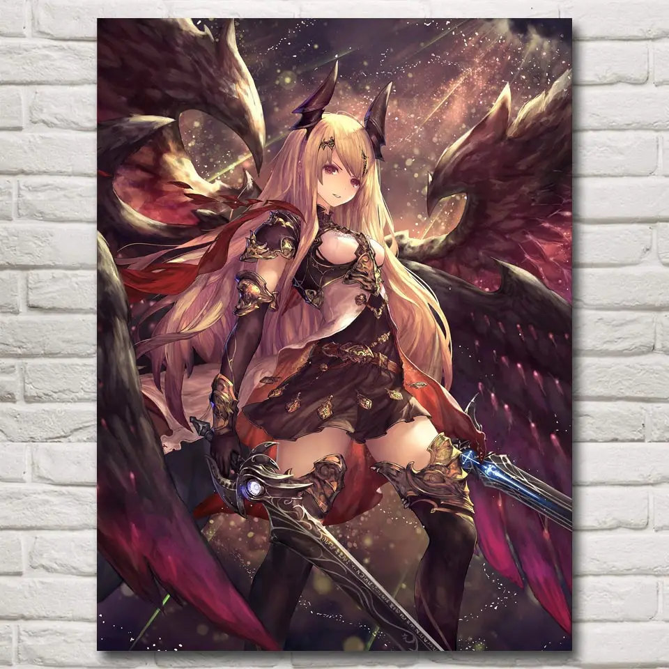 Shingeki No Bahamut Armor Аниме игры для девочек постеры и принты картины гостиной настенный