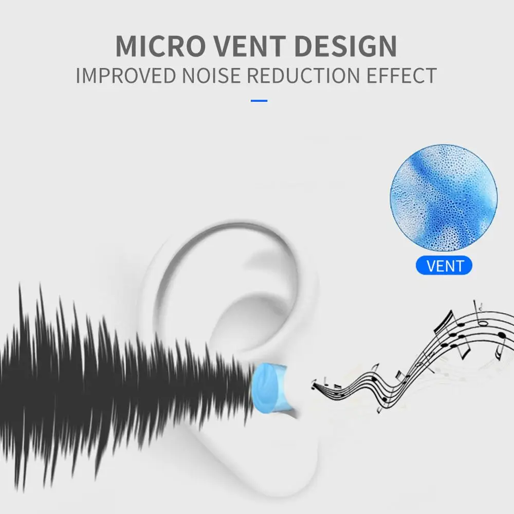 4 пары мягкая форма защита от шума звукоизоляция затычки для ушей сна путешествий