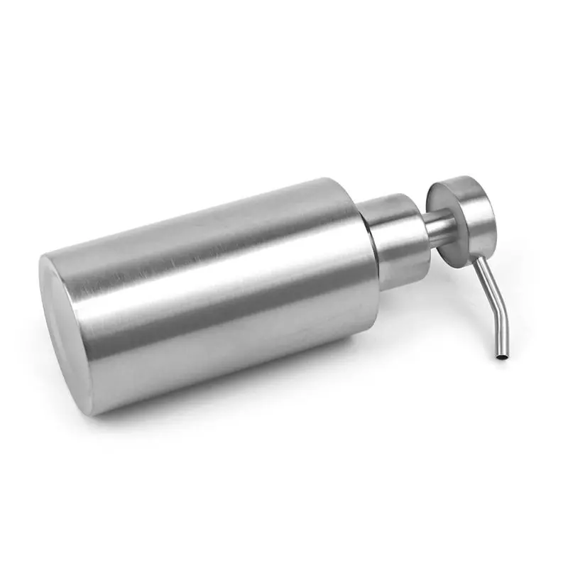 

350ml Stainless Steel Soap Dispenser Pressing Foam Bottle Bathroom Lotion Pump E65F