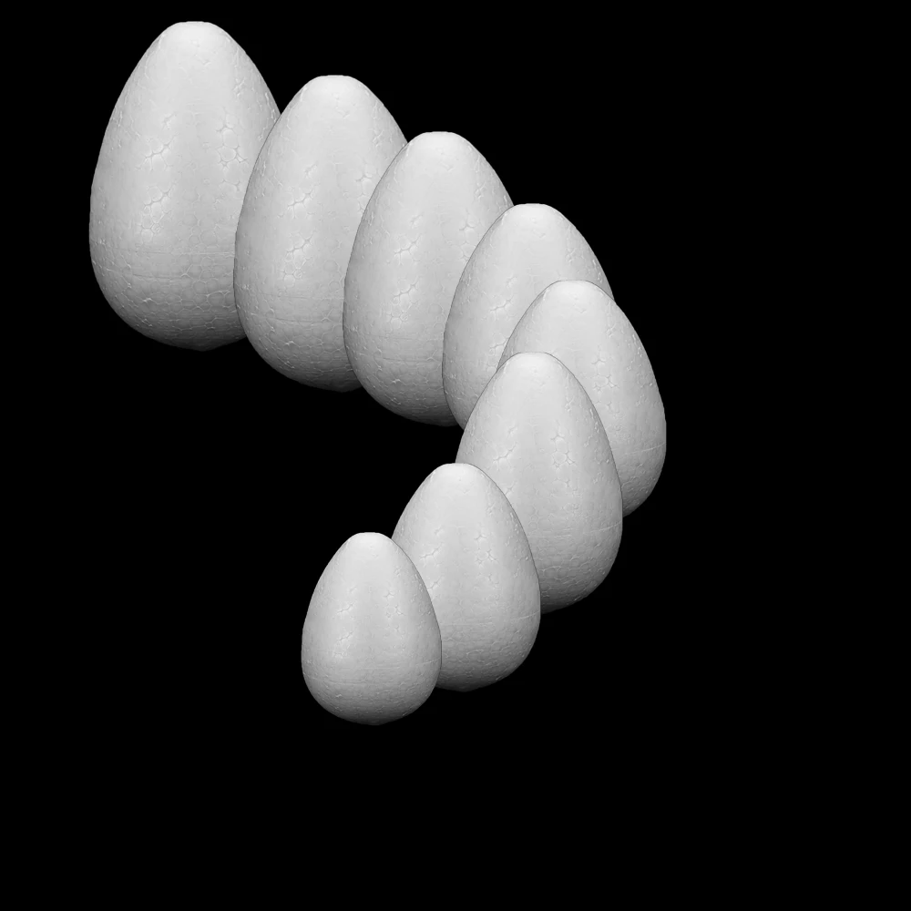 10Pcs Artificial Foam Eggs Easter Chridren DIY Toy White Craft Egg Christmas Home Styrofoam Ball Decor Wedding Party Supply | Дом и сад
