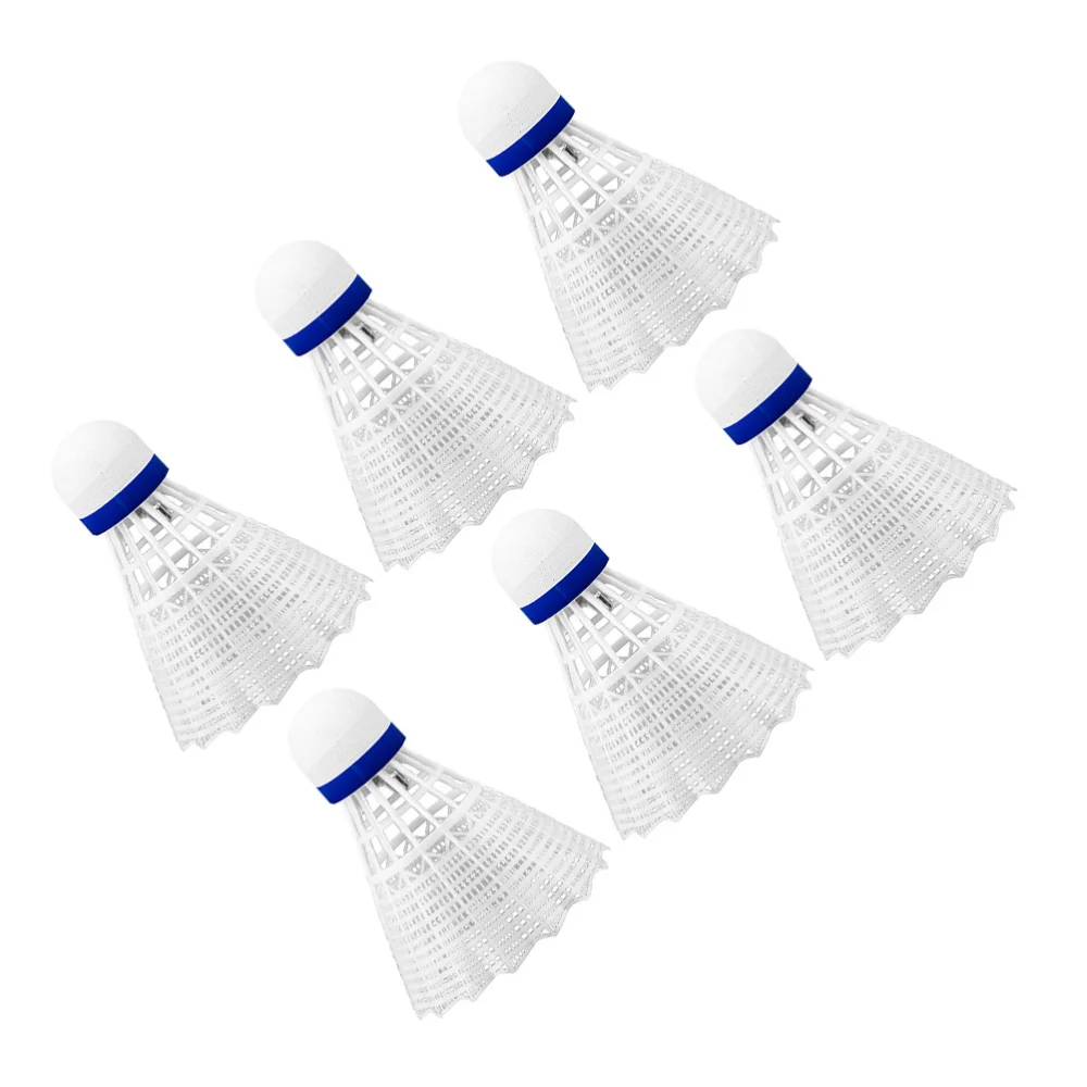 

6 Pcs Glowing Badminton LED Shuttlecocks Training Badminton (White Blue)