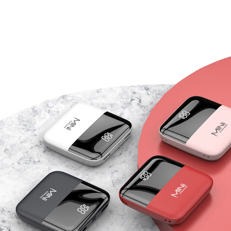 

Портативный внешний аккумулятор Q5 Amazon 10000 мАч ABS с двумя usb-портами, Ультратонкий внешний аккумулятор для мобильного телефона с 2 usb-портами