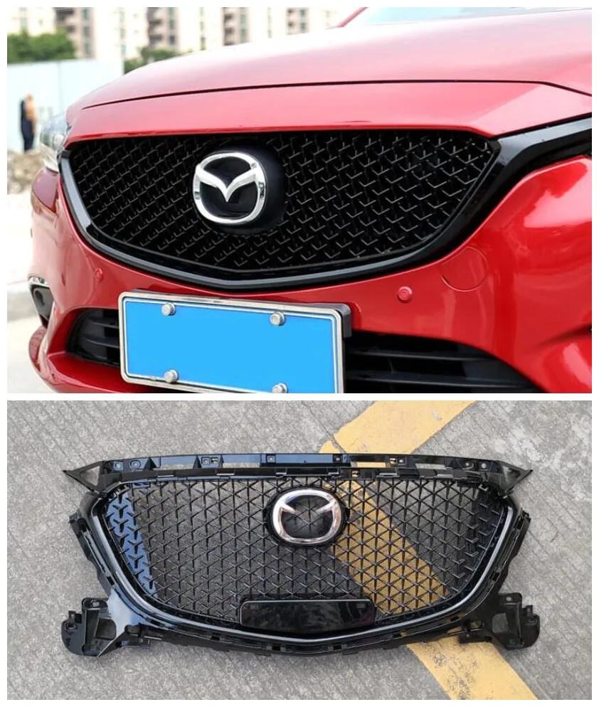 Высокое качество автомобиля ABS сетки решетка отделка Гонки Грили подходит для Mazda