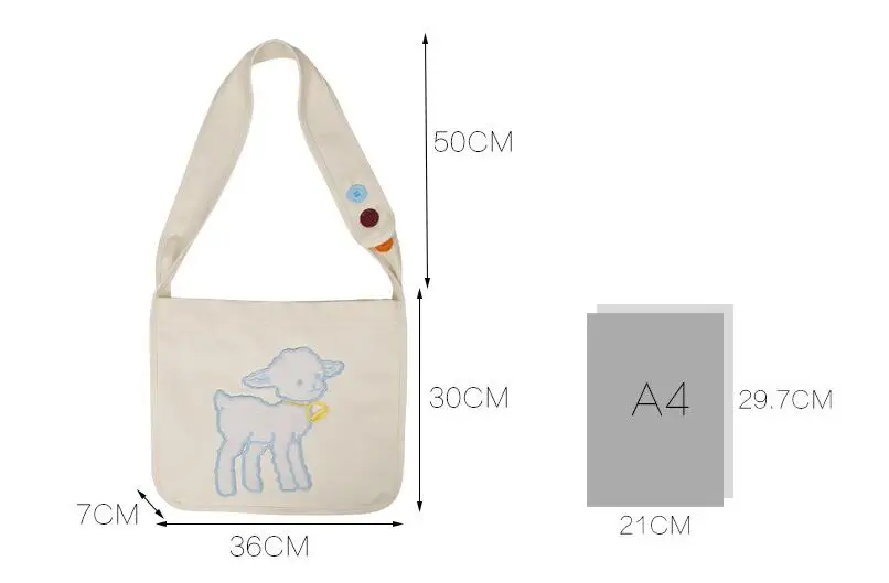 

Women Lamb Like Fabric Shoulder Bag Simple Canvas Handbag Tote Large Capacity Embroidery Shopping Bag Cute Book Bags For Girls