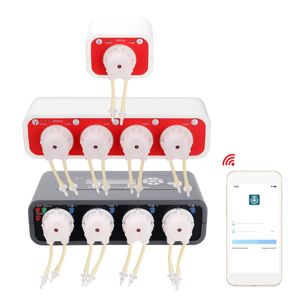 JEBAO Auto WiFi Dosing Pump New Titration Doser3.4 App Phone Support for Marine Tanks Reef Elements Aquarium Water Pumps | Дом и сад