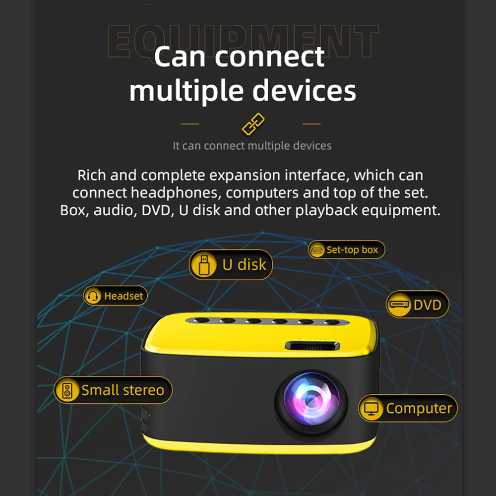 LEJIADA Новый T20 мини Портативный 1080P USB HD светодиодный домашний медиа-видеоплеер
