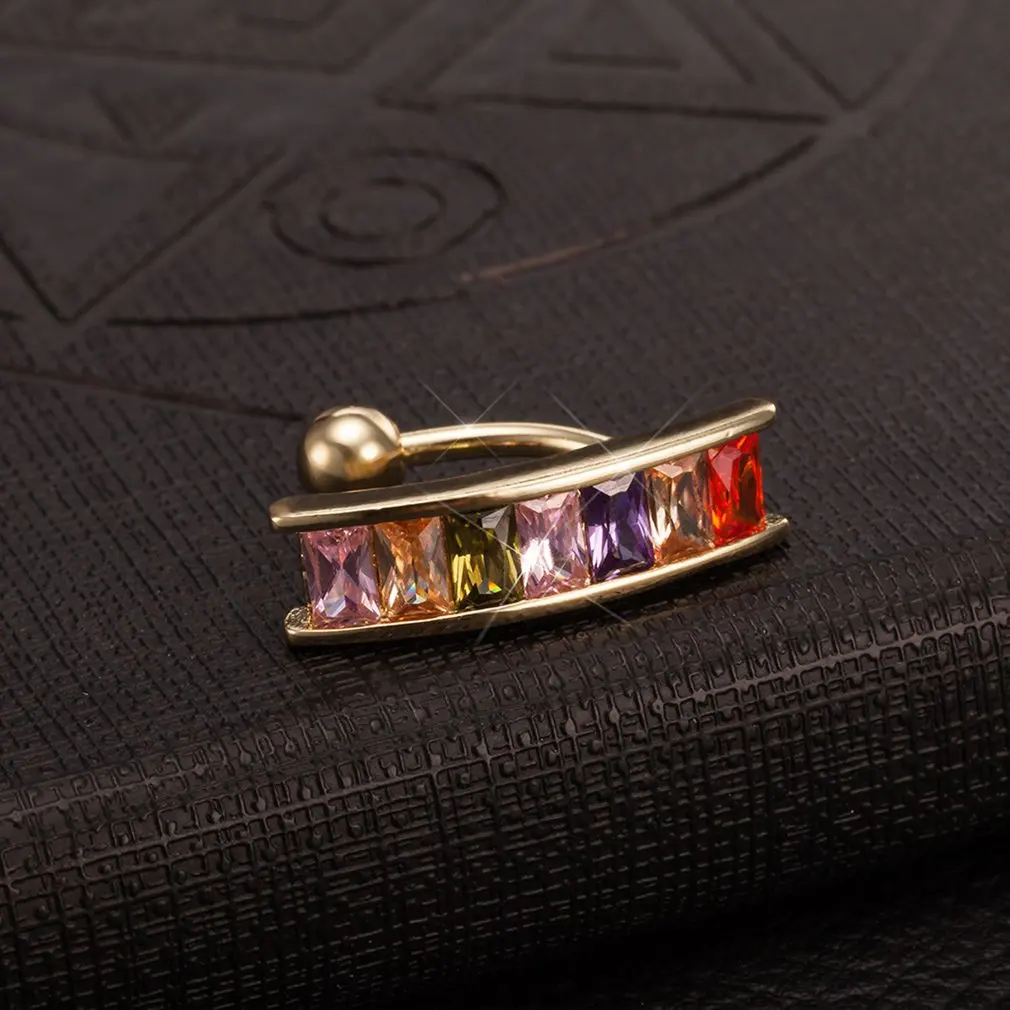 Простой цельный циркониевый пупок подарок Preresent кристалл сексуальные женские