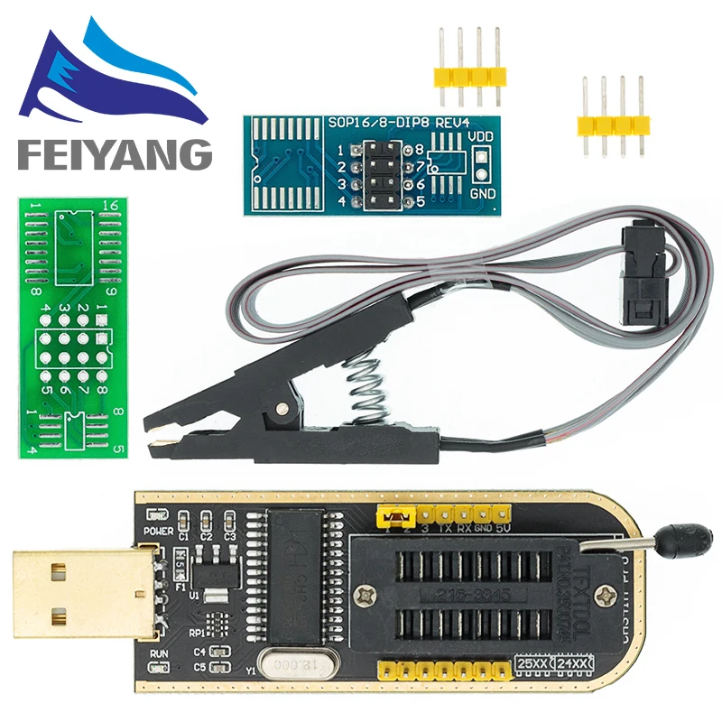 10 шт. умная электроника CH340 CH340G CH341 CH341A 24 25 серия EEPROM Flash BIOS USB программист с