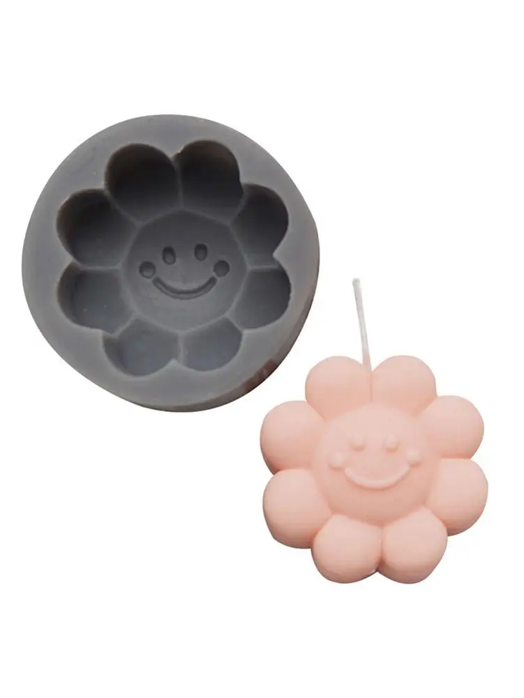 

Smile Flower Candle Silicone Mould Diy Soap Aromatherapy Candle Tool Handmade Gift Decoration Craft Mold