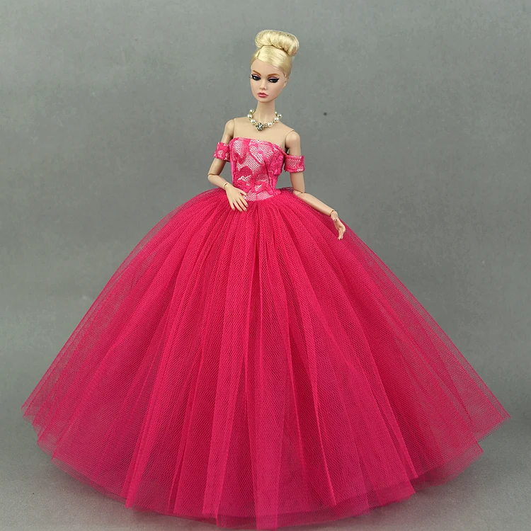 only doll clothes D Новая принцесса для куклы Барби, платье, игрушки для девочек, оригинальная кукольная одежда, подарок, одиночные свадебные подарки для девочек - Цвет: only doll clothes D