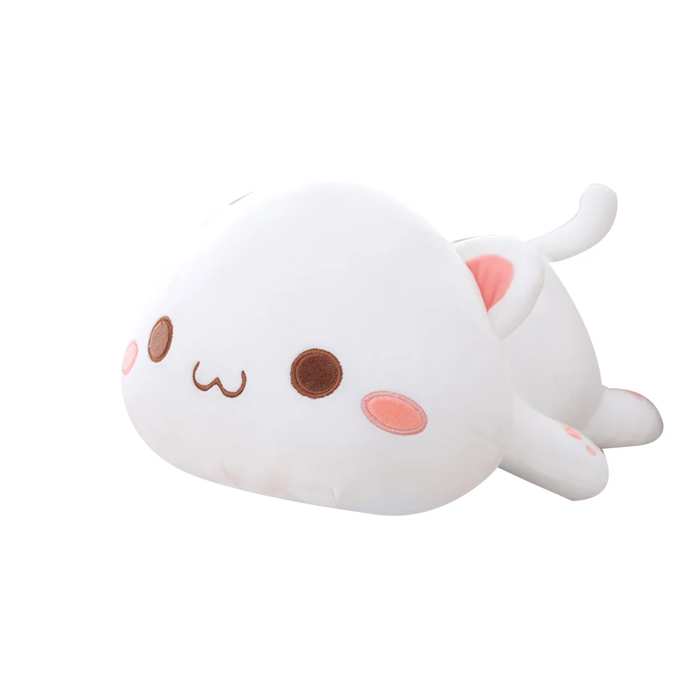Kawaii Лежащая Кошка Животное Кукла Плюшевая мягкая подушка под спину Подушка детская игрушка подарок мягкая мультяшная Подушка подарок ребенку на Рождество новинка