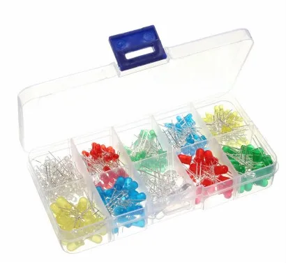 

200Pcs 3MM 5MM LED Light-emitting Diode Light Bulb Resistance Light DIY Kits DC3V 20mA Red Yellow Green White Blue Lamp Lighting