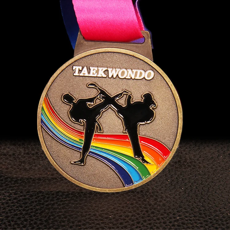Медаль из цинкового сплава для тхэквондо спортивные соревнования школьная
