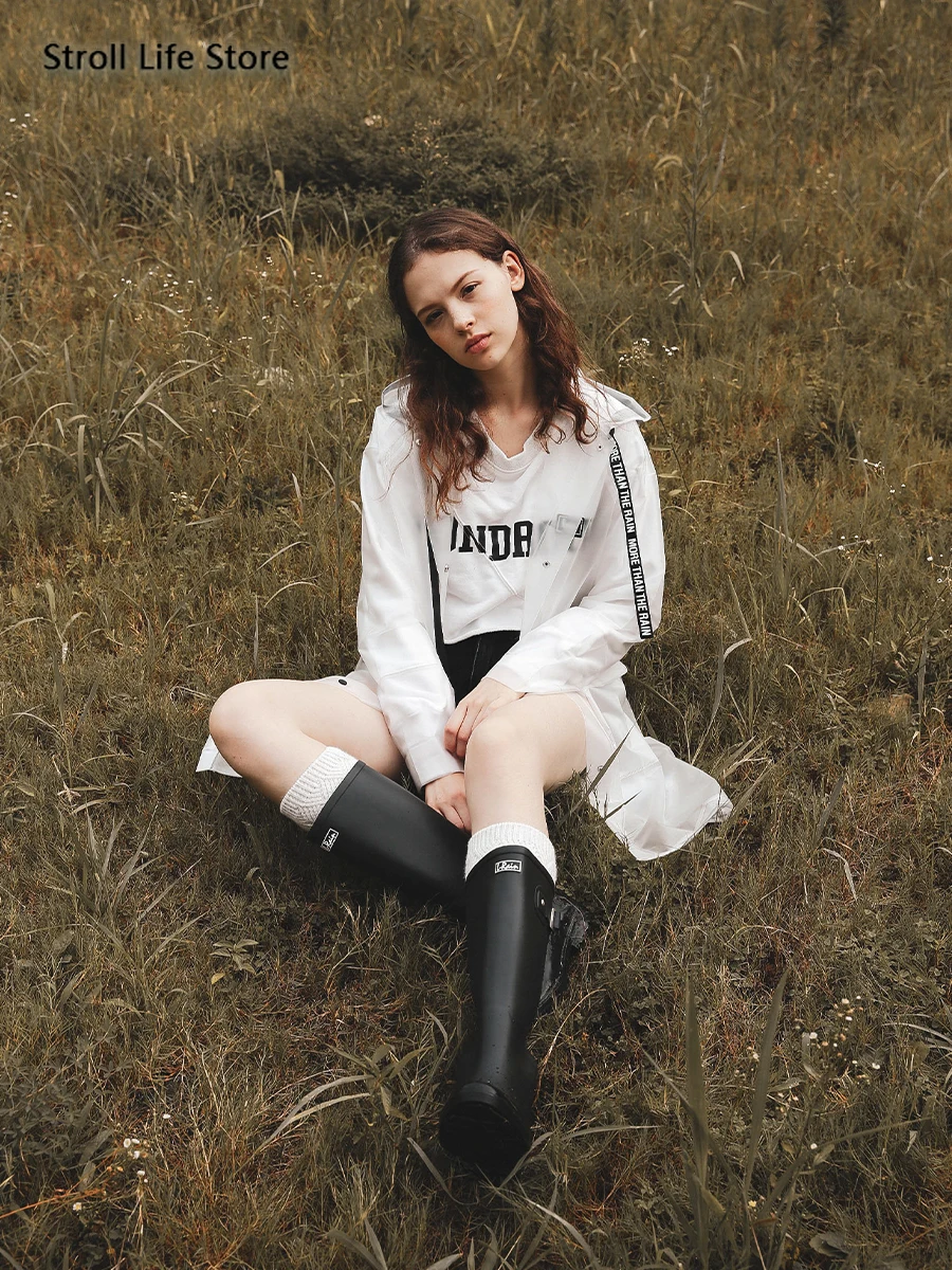 Длинное прозрачное дождевик женский и мужской непромокаемый прозрачный куртка