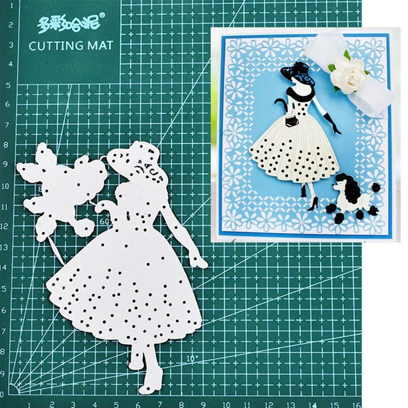 Вырубные штампы трафарет для леди металлический скрапбукинг тиснение ремесла