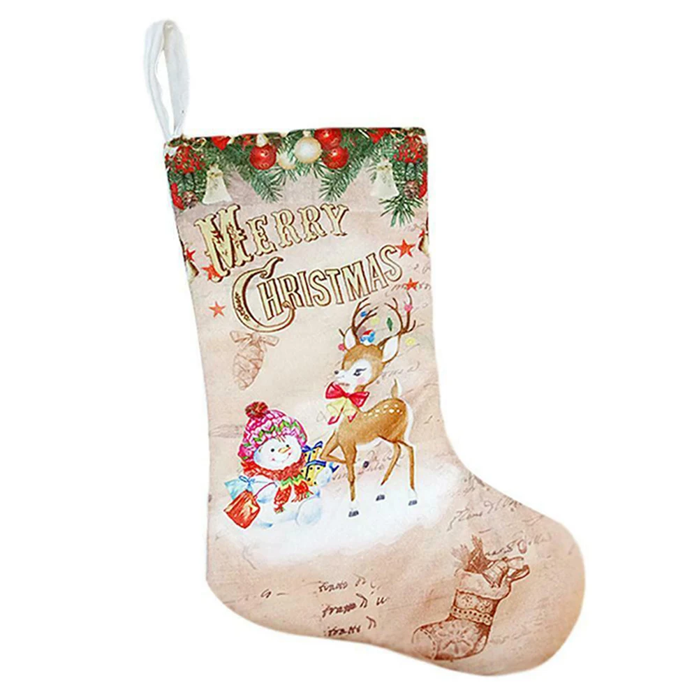 

Christmas Stocking Luxury Sock Santa Claus Candy Gift Bag Xmas Tree Hanging Decor Ornament NSV775
