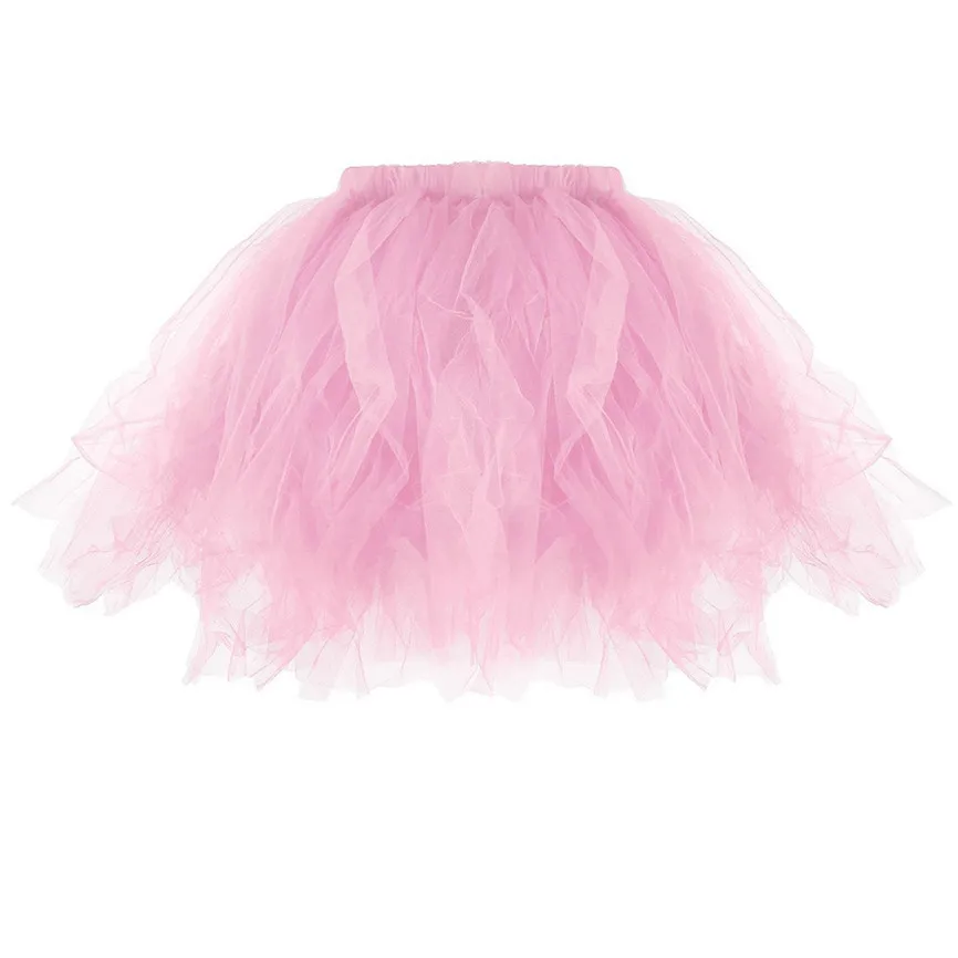 Skirts Womens High Quality Pleated Gauze Short Skirt Adult Tutu Dancing lack White Red Blue Purple Yellow Hot Pink Colors | Женская
