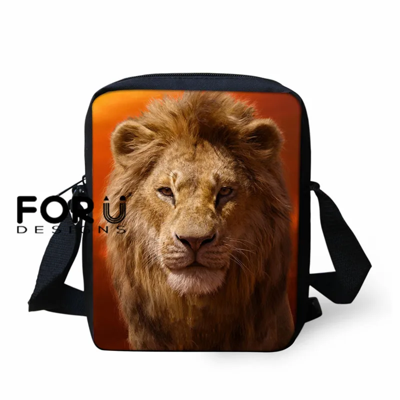 L5448E FORUDESIGNS/Школьный рюкзак с принтом «Король Лев» для мальчиков, повседневный мужской рюкзак для подростков, винтажная сумка с рисунком, 16 дюймов, Детская сумка - Цвет: L5448E