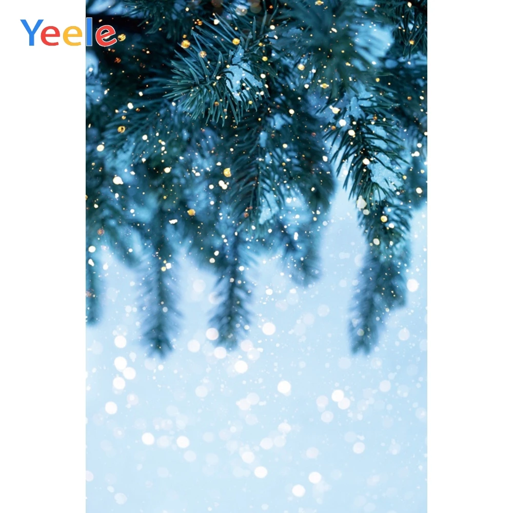 

Yeele Christmas Decor Photocall Bokeh Lights Snow Photography Backdrops Personalized Photographic Backgrounds For Photo Studio