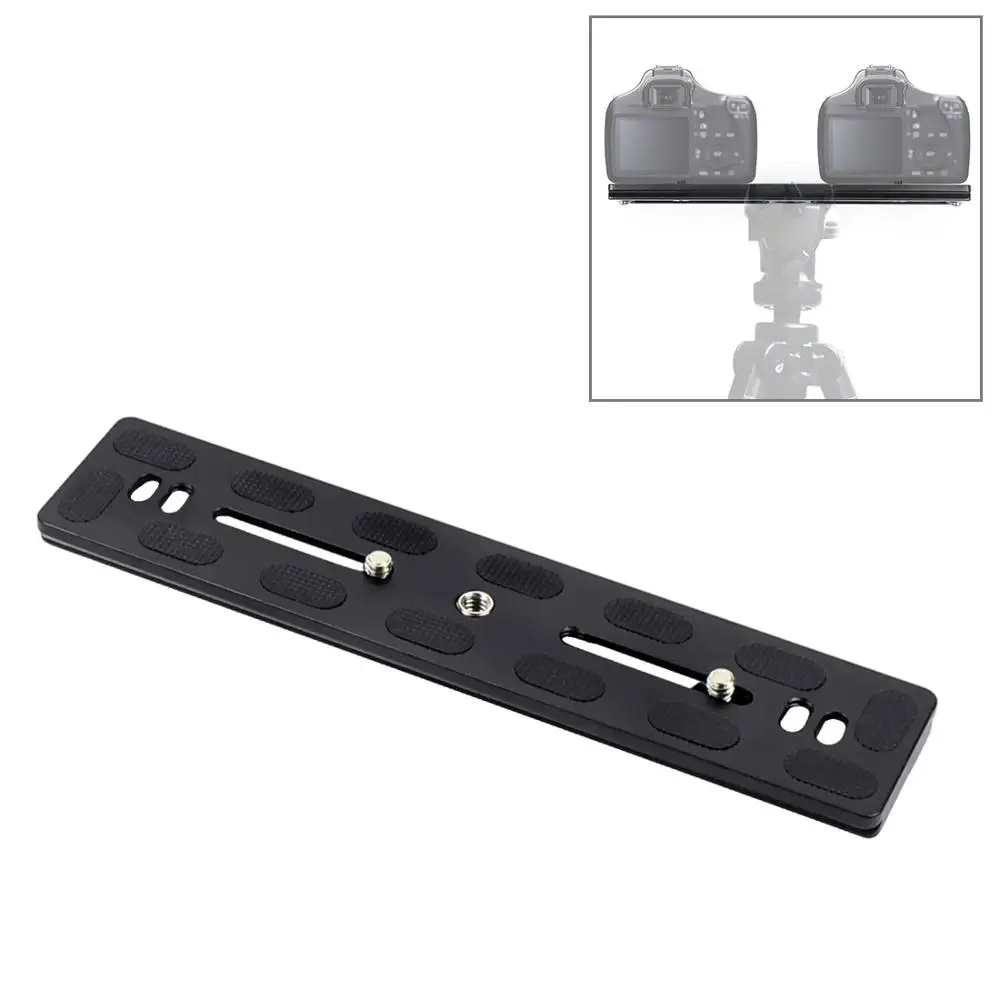

PULUZ 200mm Length PU-200 Aluminum-magnesium Alloy Quick Release Plate QR Clamp for Benro B3 / J2 /J3 Tripod Ball Head