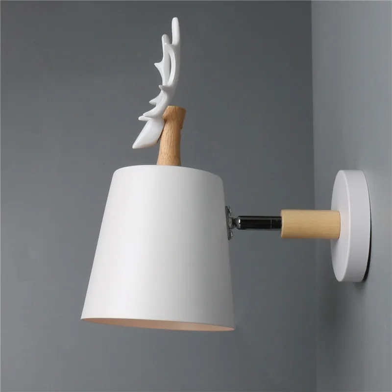 Новинка деревянный металлический светодиодный настенный светильник винтажный