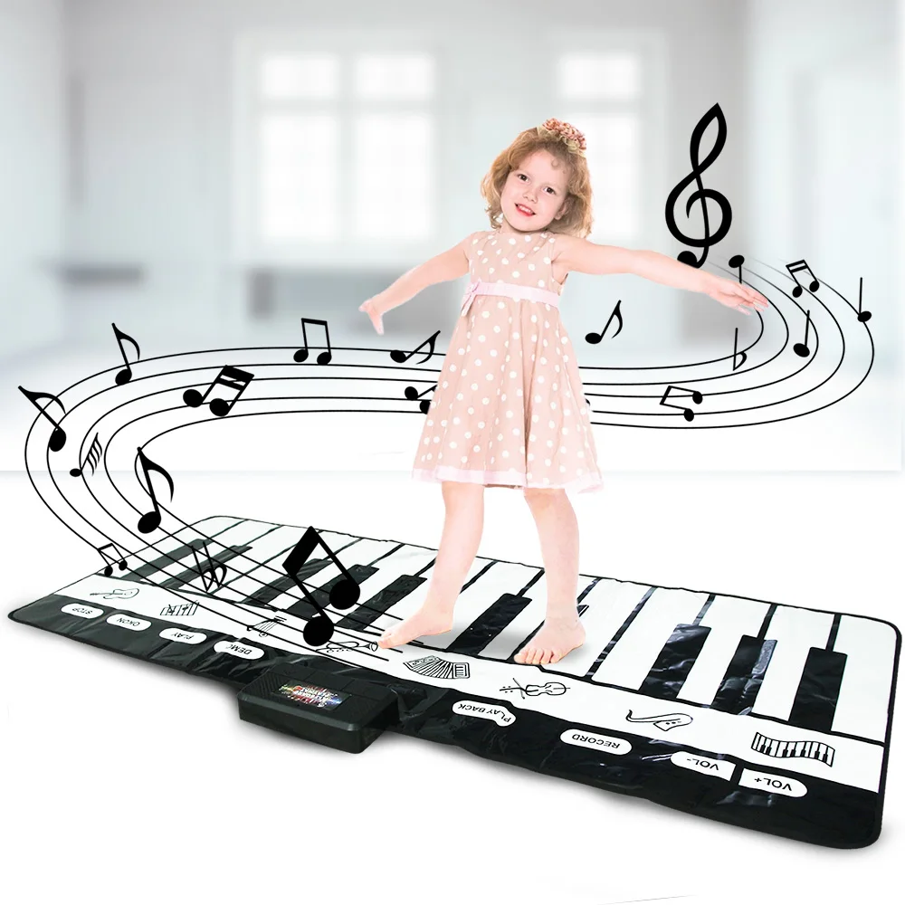 Juguetes musicales para bebé, tapete con teclado de Piano, Alfombra de juego de instrumentos musicales, juguetes educativos multifunción para niños, regalos, 180x72cm