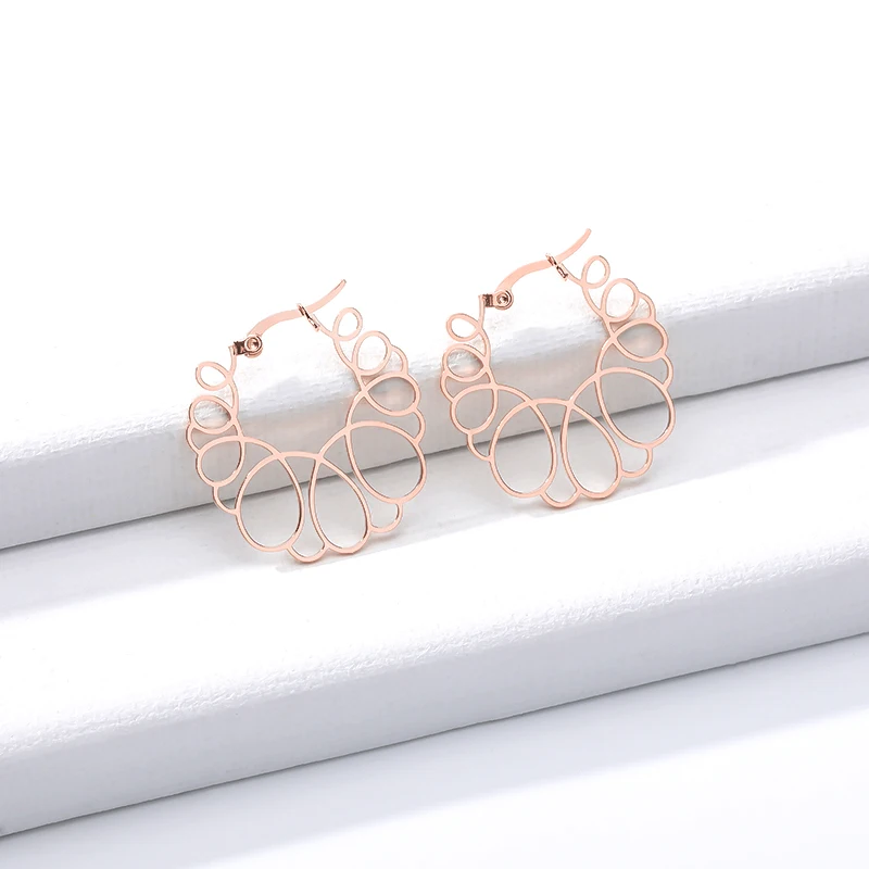 Серьги-кольца неправильной формы в стиле бохо модные ювелирные изделия из