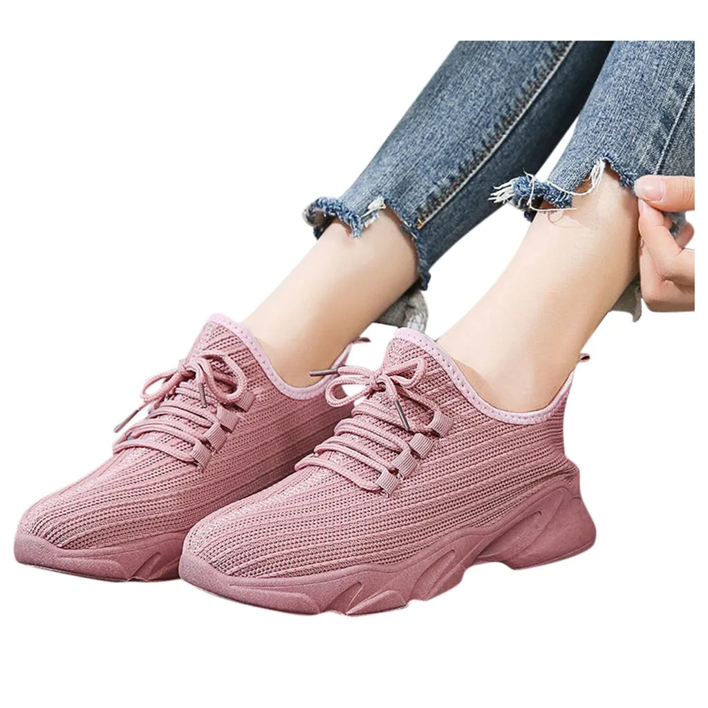 Женская обувь на шнуровке; теннисные туфли; дышащая обувь; zapatillas mujer; спортивные кроссовки для бега; повседневная обувь; Harajuku zapatos de mujer