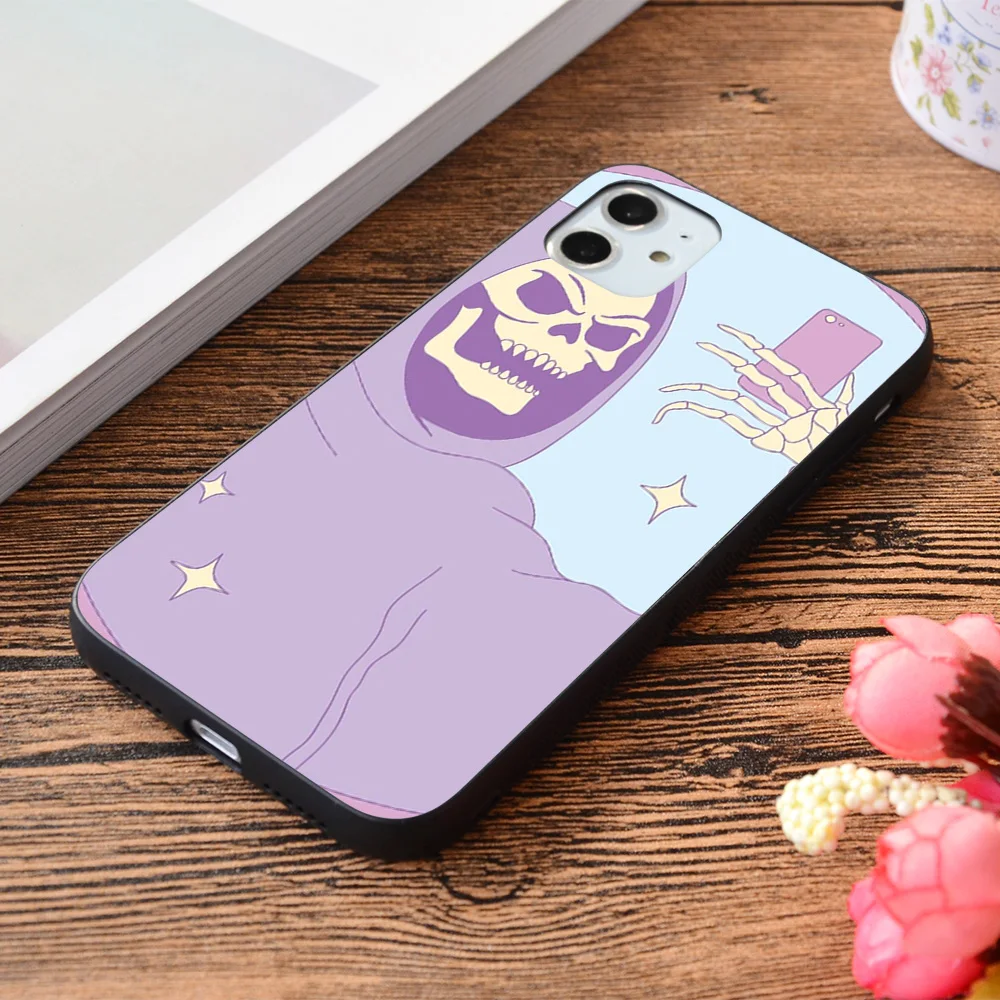 

For iPhone Selfie Skeleton Soft TPU border Apple iPhone Case