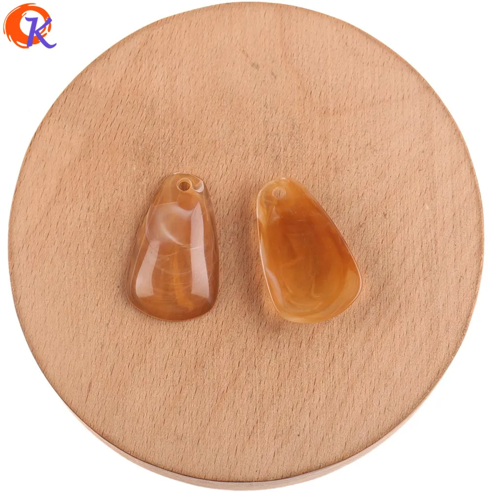 Amber Cordial Design 19x30mm 240Pcs Acrylic Beads/DIY Making/Beads Jewelry/Marble Effect Beads/Drop Shape/Hand Made/Earring Findings - Цвет: Amber