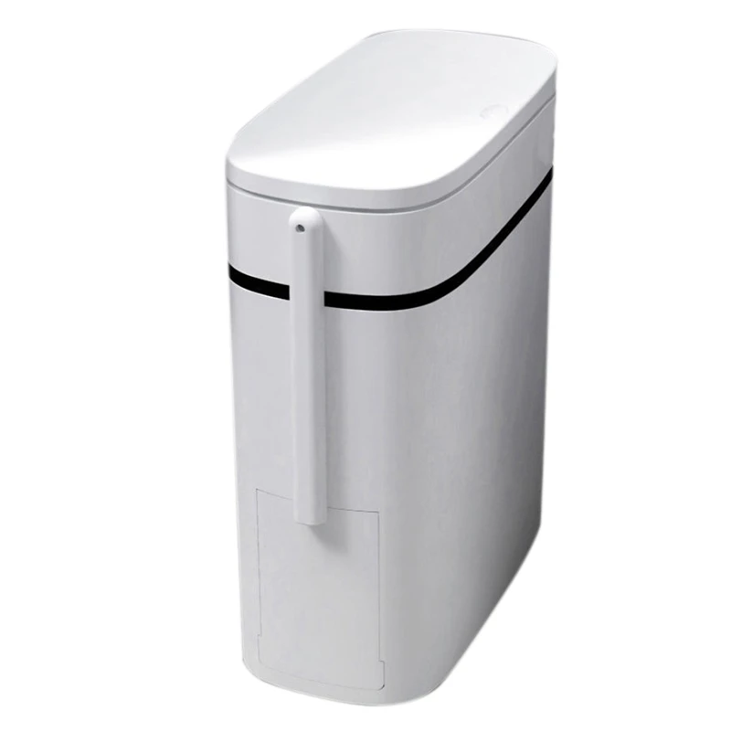 

Многофункциональные пластиковые банки для мусора 14L 2 в 1, ванная комната, предназначенная для туалетной щетки, белые