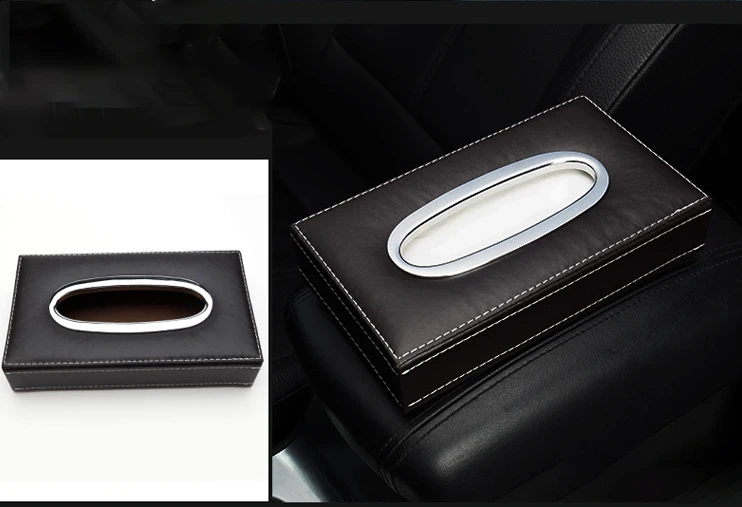 

Car Paper Tissue Box holder for Car Tissue Leather Car Tissue Holder Armrest Tissue Box Holder Paper Towel Car Napkin Holder