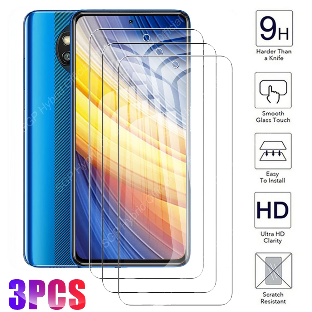 

Защитное стекло X3pro 9H для Xiaomi Mi Poco X3 Pro, Защитное стекло для экрана Xiomi Pocox3 X 3 Pro 3pro, пленка из закаленного стекла, 3 шт.