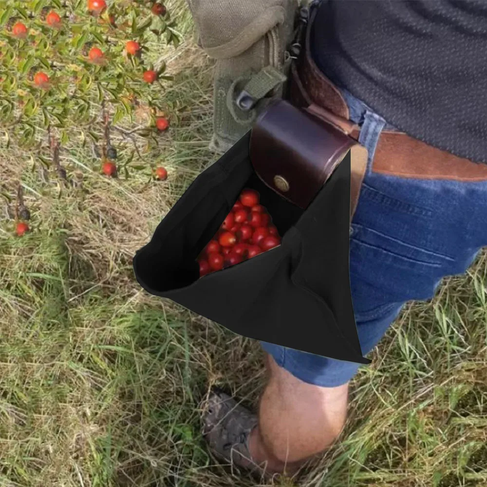 

Outdoor Camping Portable Drawstring Buckle Farmhouse Canvas Fruit Picker Bag Multi Purpose Hanging Garden Tools Storage Pouch