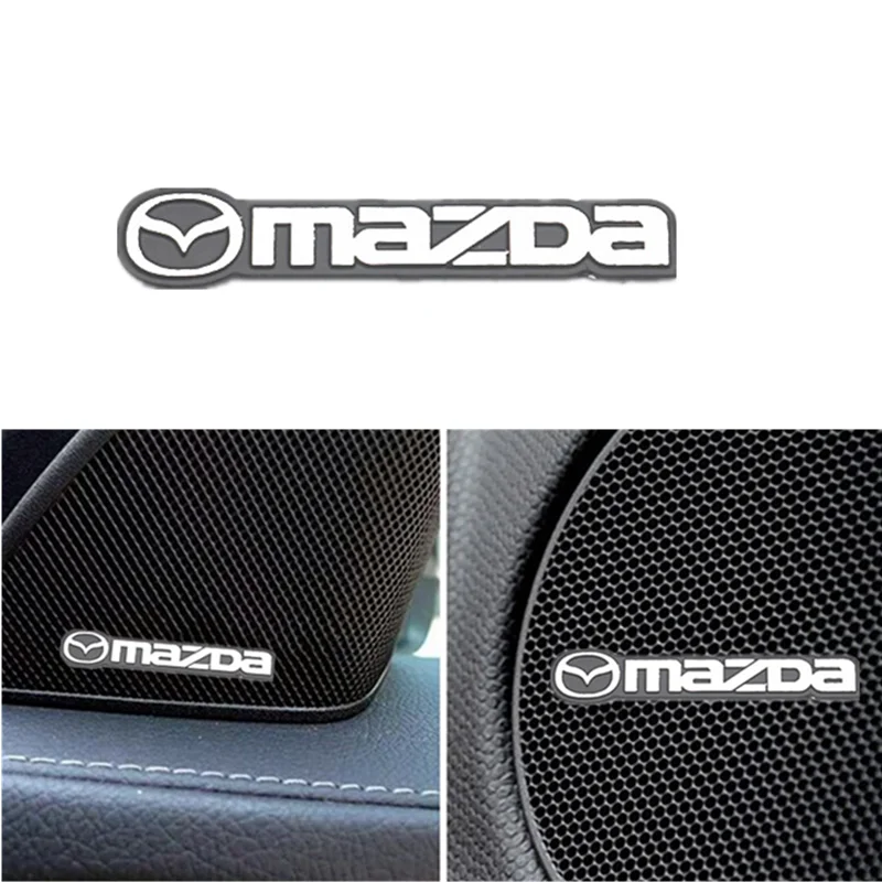 4 шт. алюминиевые 3D наклейки для колонок Mazda Axela 2 3 MS 6|Наклейки на автомобиль| |
