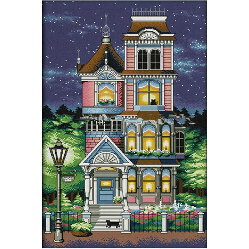 5D алмазная картина сделай сам полностью квадратная/круглая маленький дом в