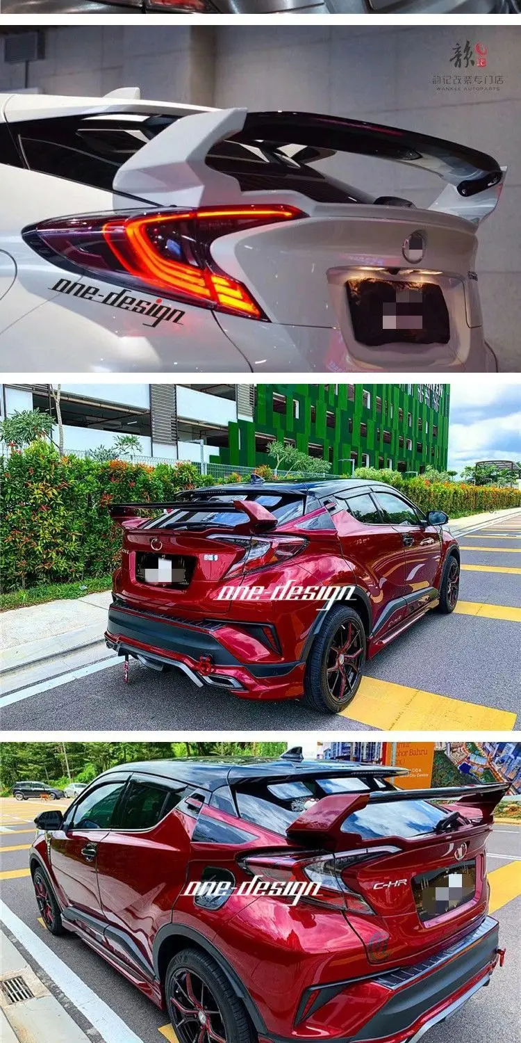 ABS Материал заднего крыла багажник спойлер для Toyota C-HR ЧР IZOA спойлер Роуэн стиль с цветом