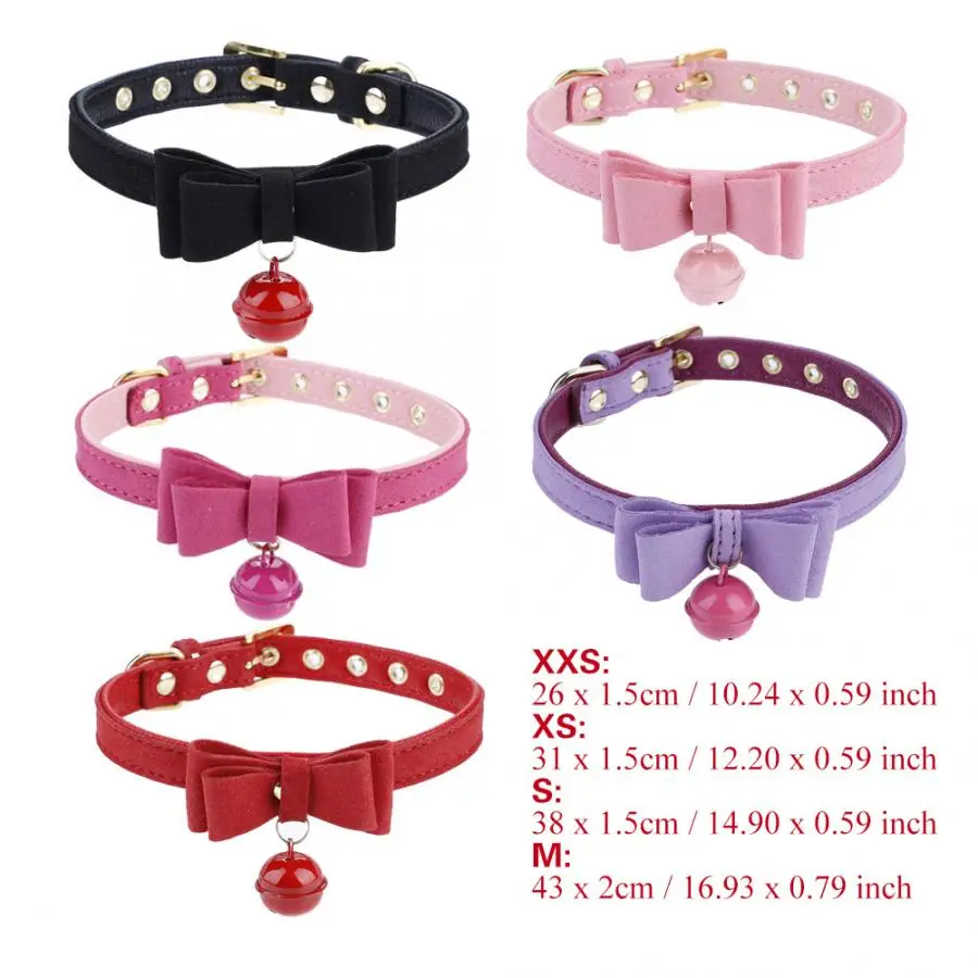 Кристалл кулон регулируемые питомцы собаки щенки воротник с галстуком бабочкой