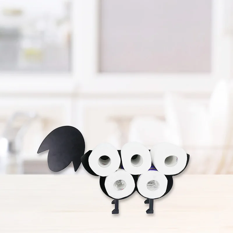 

Toilet Paper Roll Holder Bathroom Kitchen Accessories Tissue Storage Stand Rack Cast Iron Roll Storage Bathroom Holder