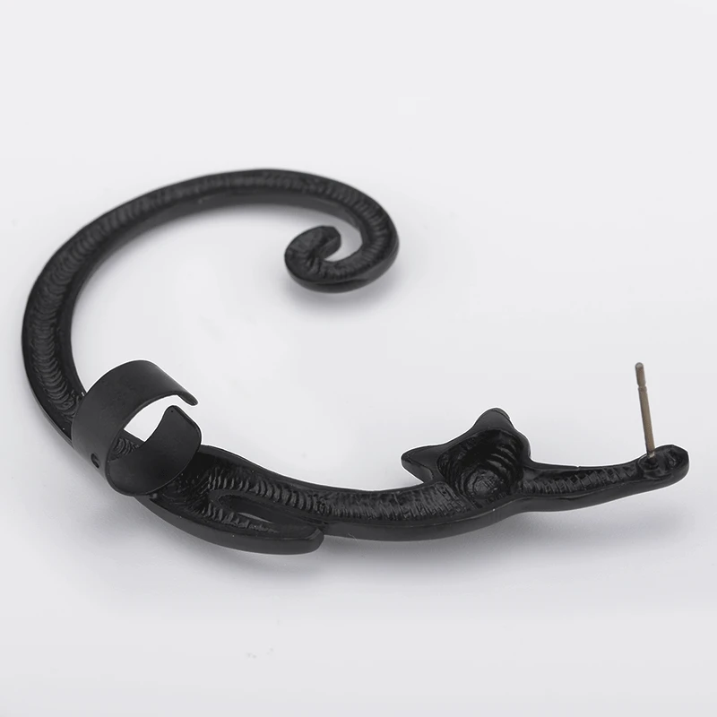 1 шт. ленивые кошачьи ушные манжеты одиночные левые клипсы для ушей черный