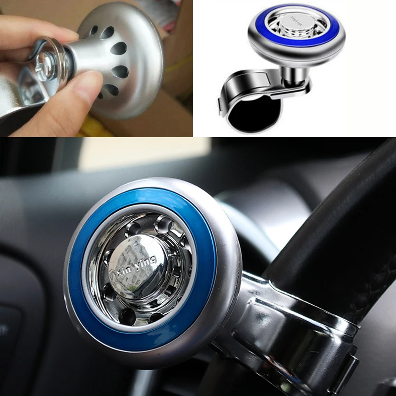 

1Pcs Blue Quick Steering Wheel Ball Suicide Knob Power Spinner for SUV Car