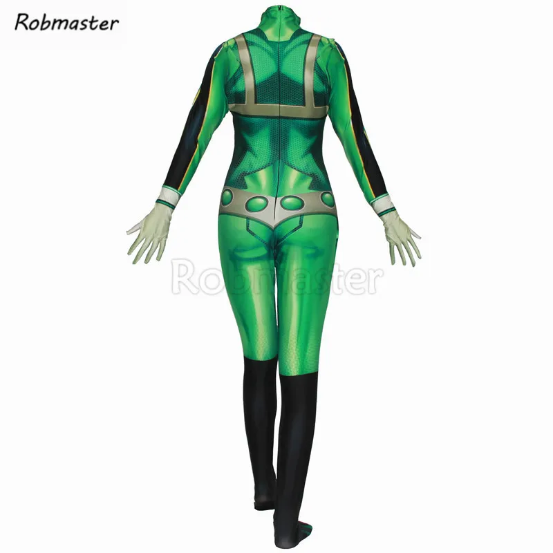 Boku no Hero academic Froppy Tsuyu Asui костюм для косплея спандекс зентай женщин и девочек боди