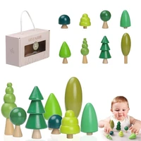 1set wooden building block forest tree bpa free simulation tree nordic blocks montessori toy educational stacking blocks toy%c2%a0