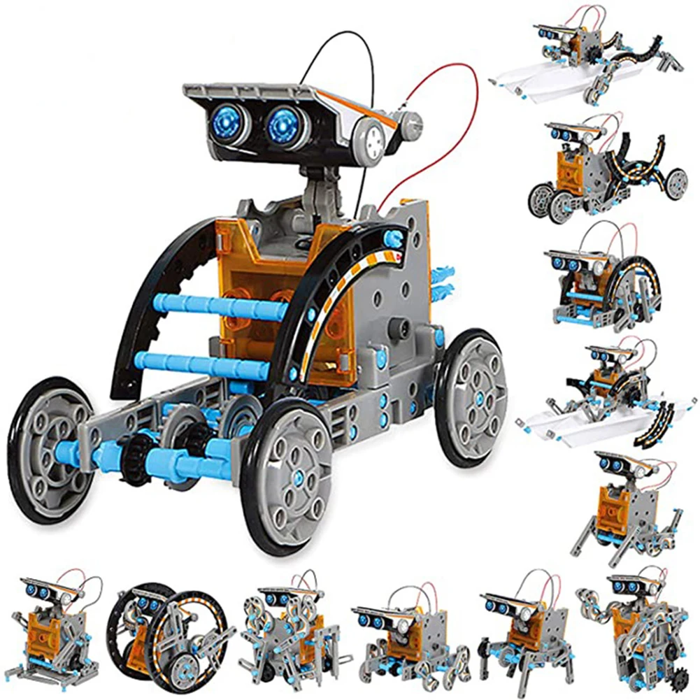 

Игрушки DIY Stem 12 в 1, креативные Обучающие игрушки, игрушка-робот на солнечной батарее, научный набор, строительные блоки, игрушки для мальчико...