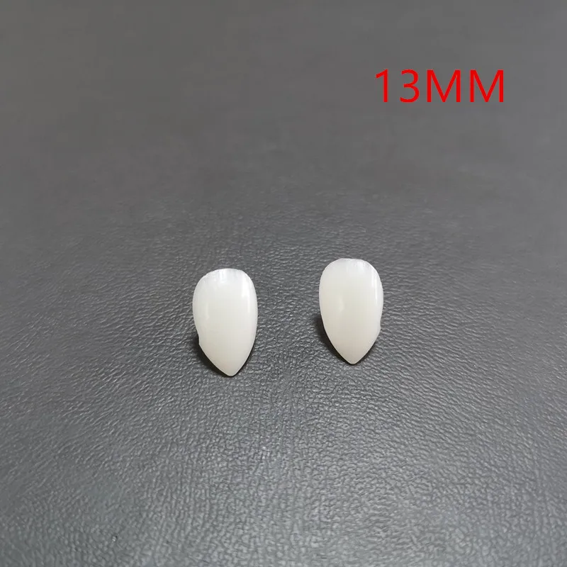 13MM 4 размера зубы Вампира Клыки протезы реквизит Хэллоуин костюм реквизит вечерние сувениры праздничные украшения «сделай сам» ужас взрослый для детей - Цвет: 13MM