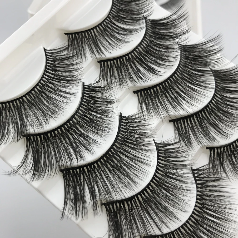 

NEW 5 pairs Mink Eyelashes 3D False lashes Thick Crisscross Makeup Eyelash Extension Natural Volume Soft Fake Eye Lashes