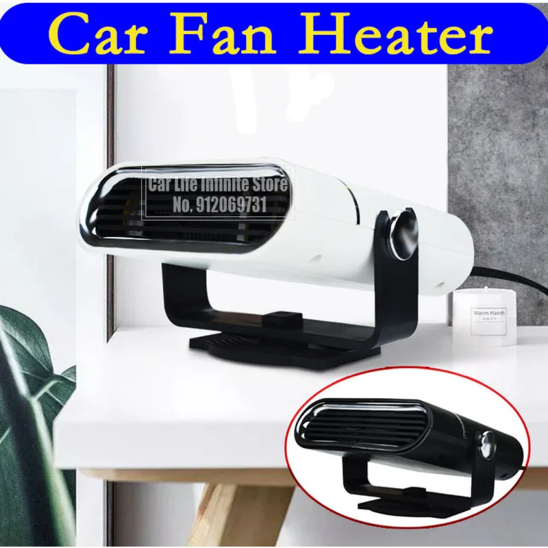 

120W 12V/24V Portable Electric Car Heater Heating Cooling Fan Warmer Wind Defrosting Snow Demister Defroster Winter Warmer