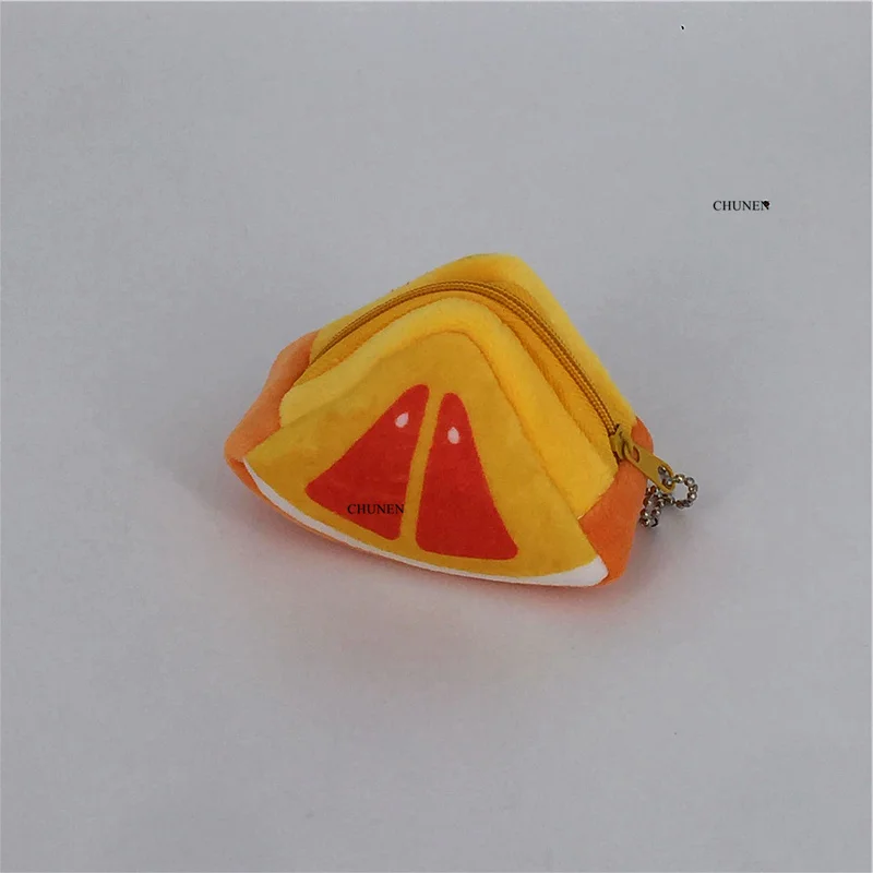 4 цвета лимон и т. Д. Фруктовый плюшевый игрушечный кошелек-около 9 см Плюшевые