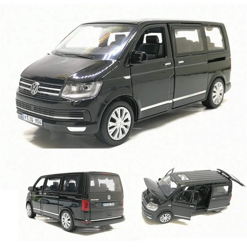 1:32 Volkswagen T6 multivan литой автомобиль модель автобуса детская Игрушечная